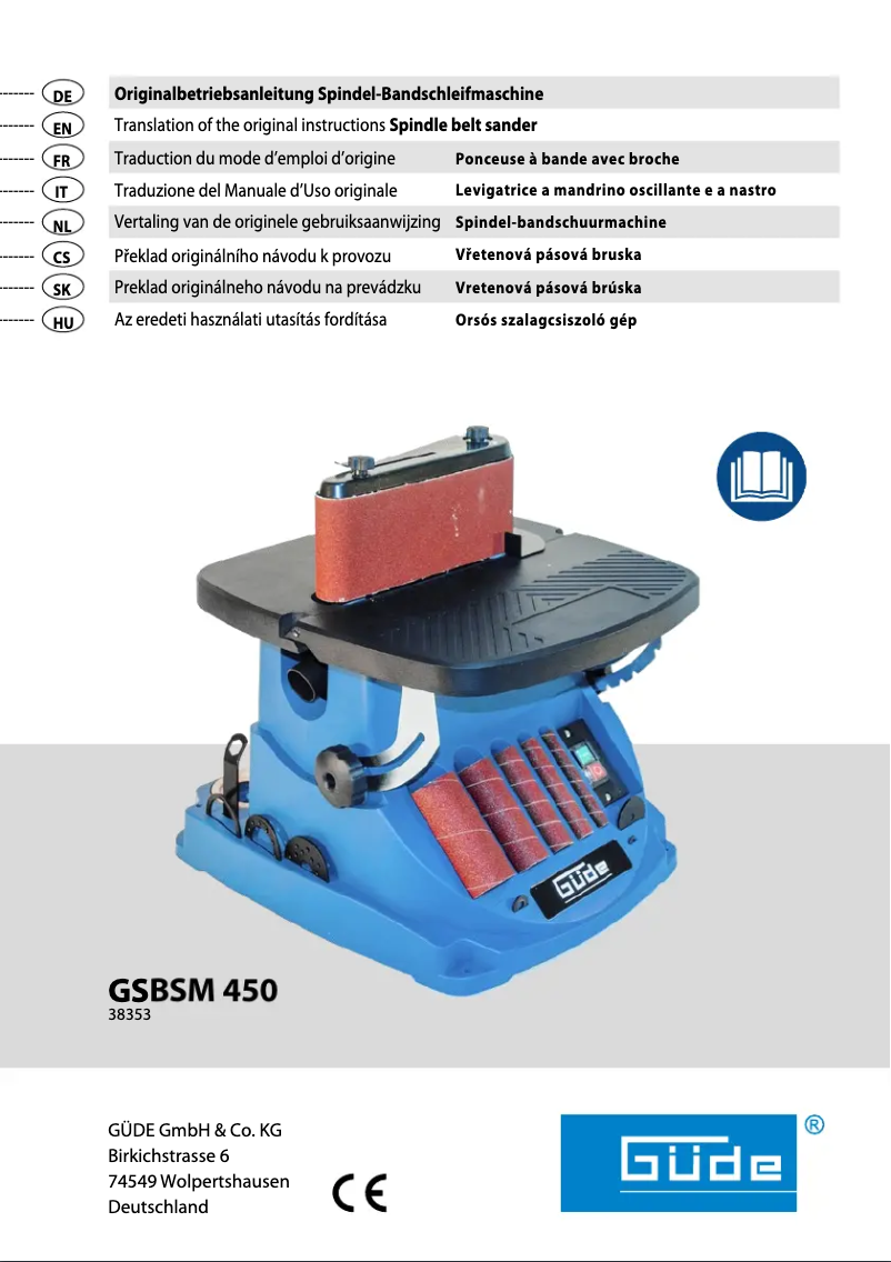 Page n°1 - Manuel utilisateur Güde GSBSM 450