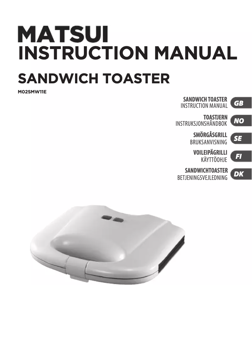 Image de la première page du manuel de l'appareil M02SMW11E