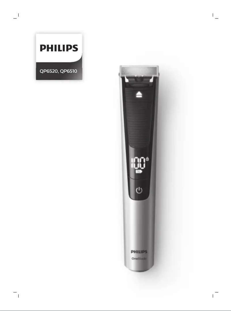 Page 1 de la notice Manuel utilisateur Philips OneBlade Pro QP6520