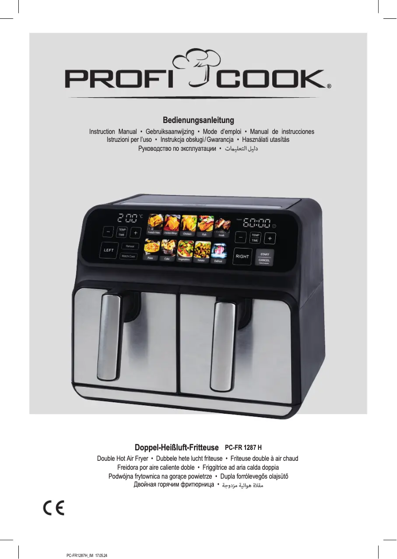 Page 1 de la notice Manuel utilisateur ProfiCook PC-FR 1287 H