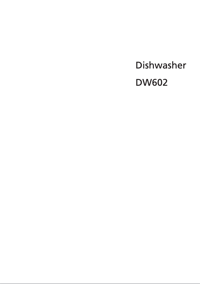 Page n°1 - Manuel utilisateur Beko DW 602