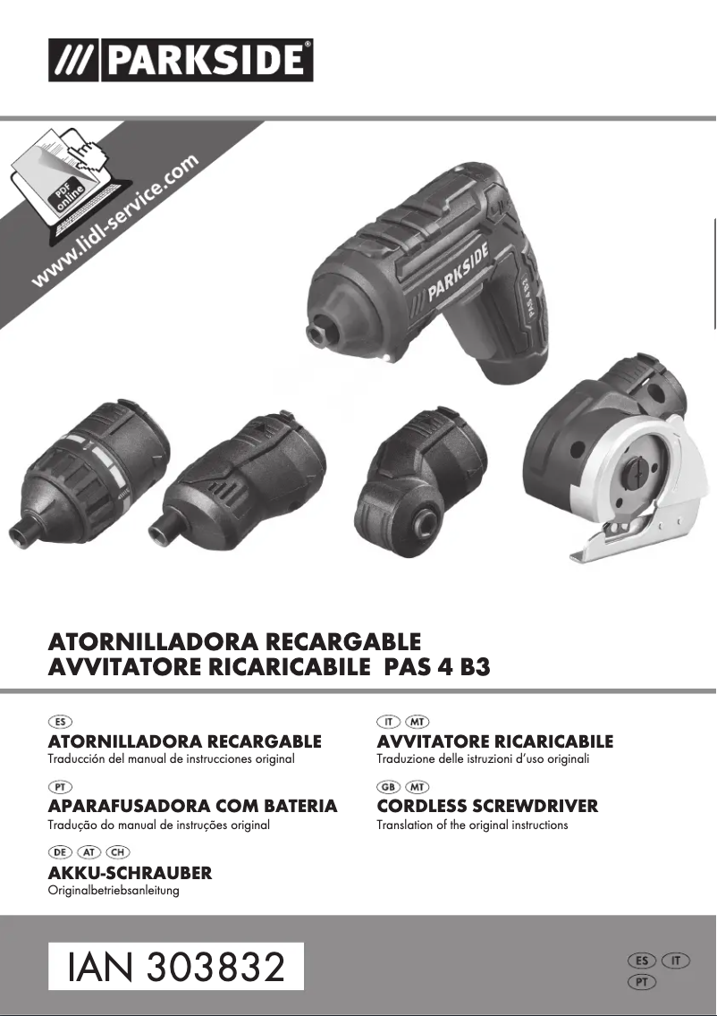 Image de la première page du manuel de l'appareil PAS 4 B3