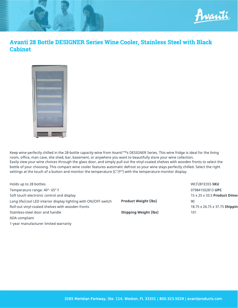 Image de la première page du manuel de l'appareil WCF281E3SS