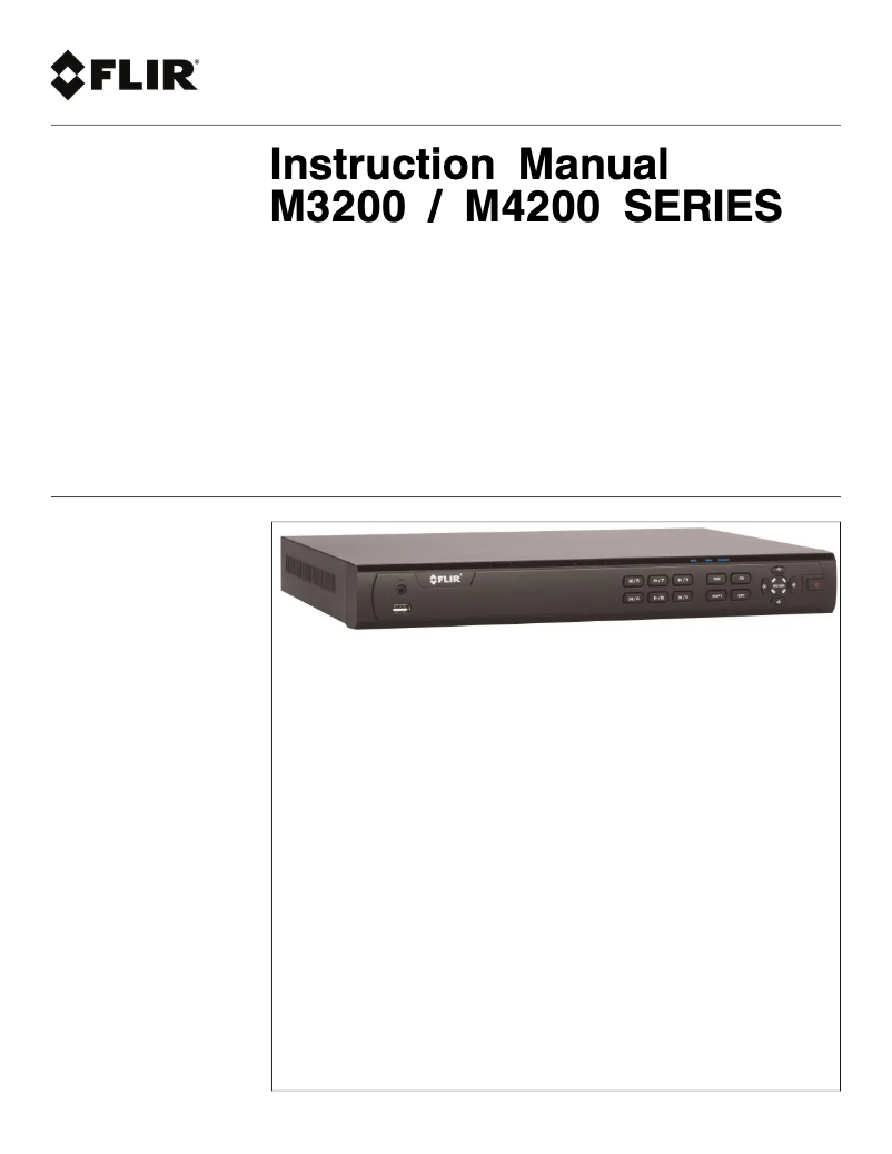 Page 1 de la notice Manuel utilisateur FLIR M3204E4