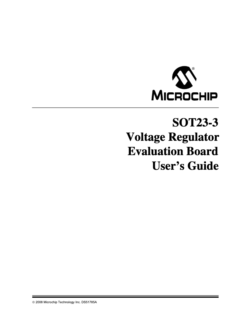 Page 1 de la notice Manuel utilisateur Microchip MCP1703
