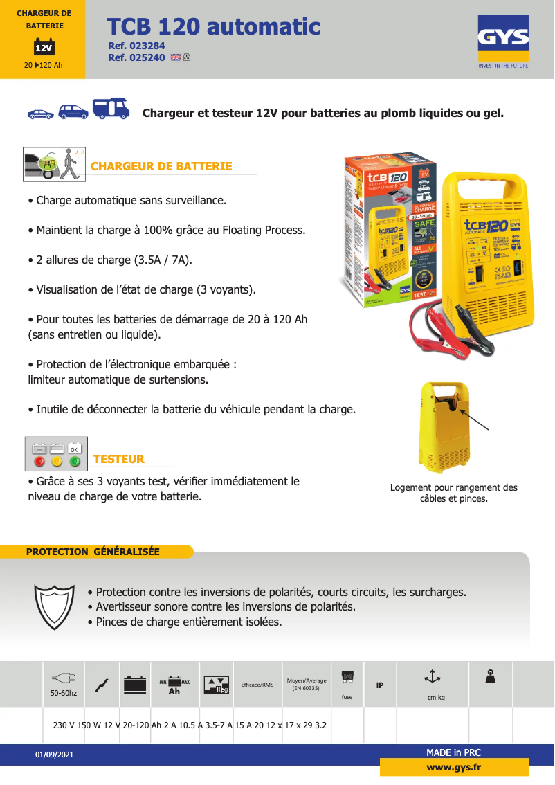 Image de la première page du manuel de l'appareil TCB 120