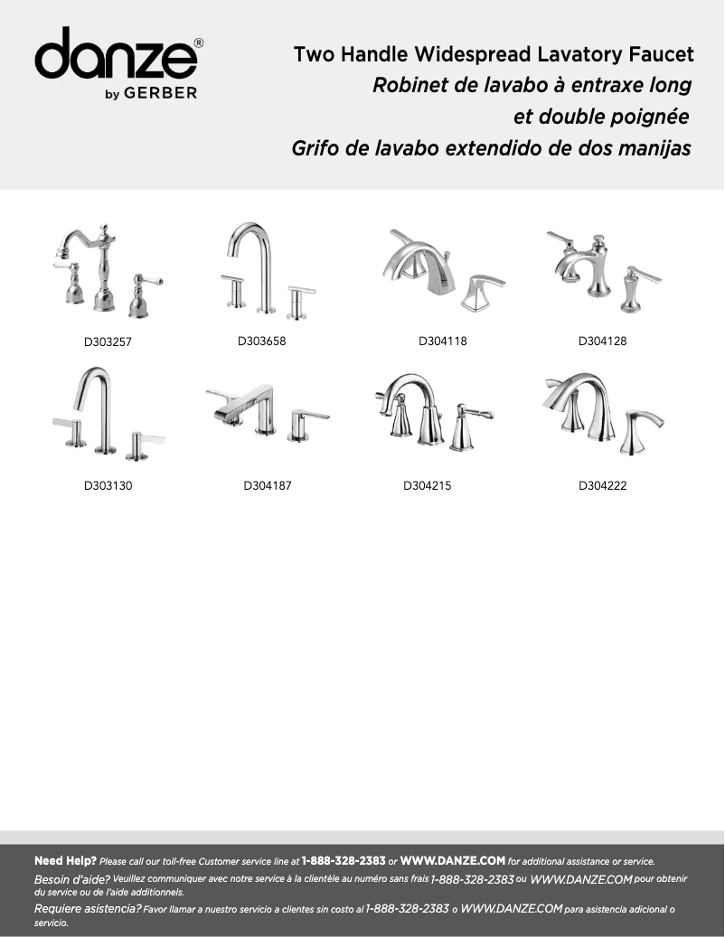 Page n°1 - Manuel utilisateur Danze D304222