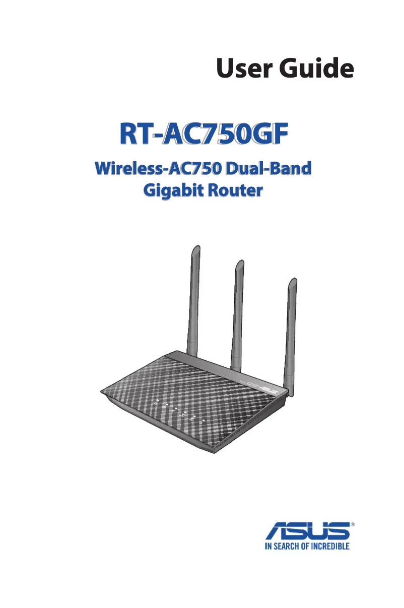 Page n°1 - Manuel utilisateur Asus RT-AC750GF