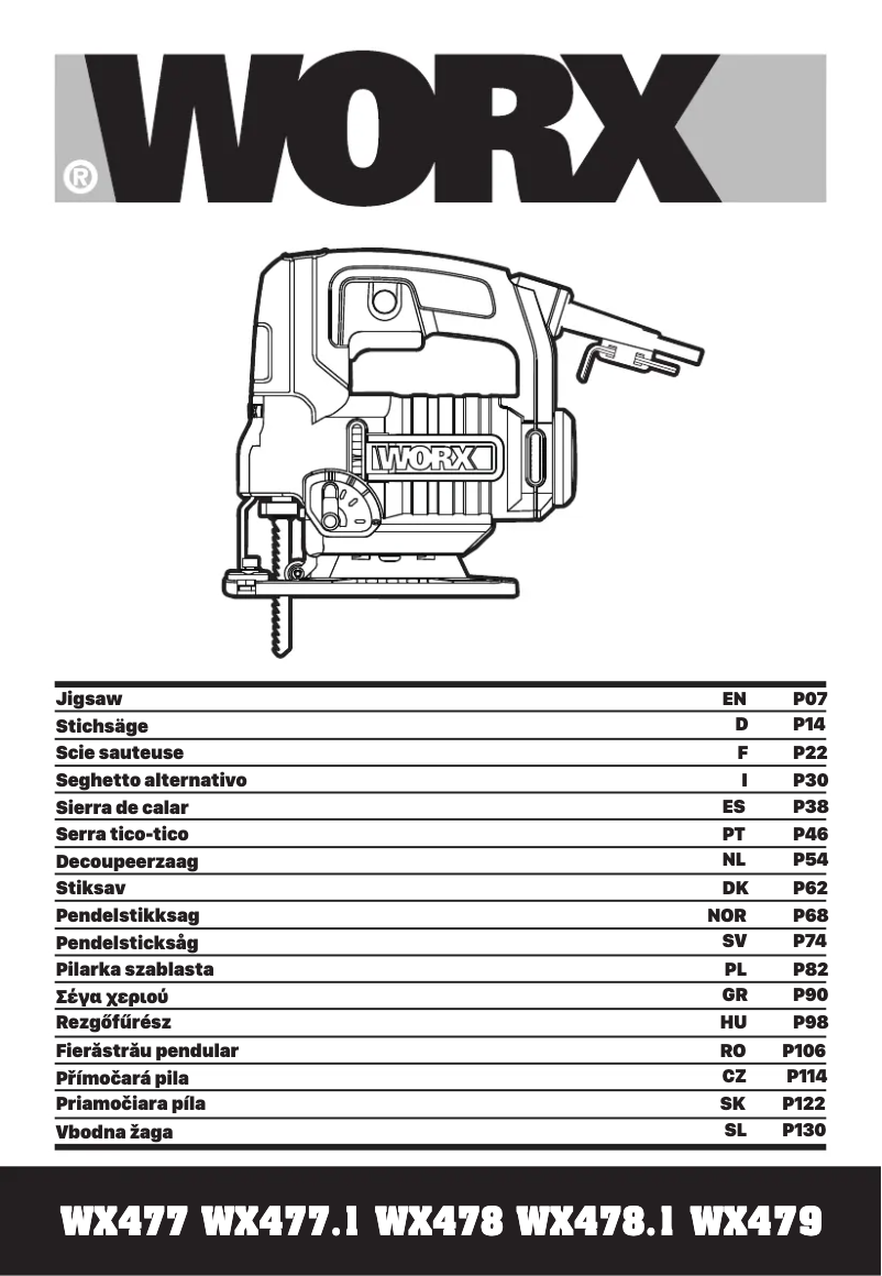 Page n°1 - Manuel utilisateur Worx WX479