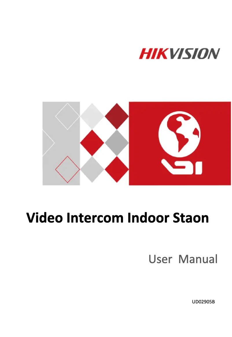 Page 1 de la notice Manuel utilisateur Hikvision DS-KH8301-WT