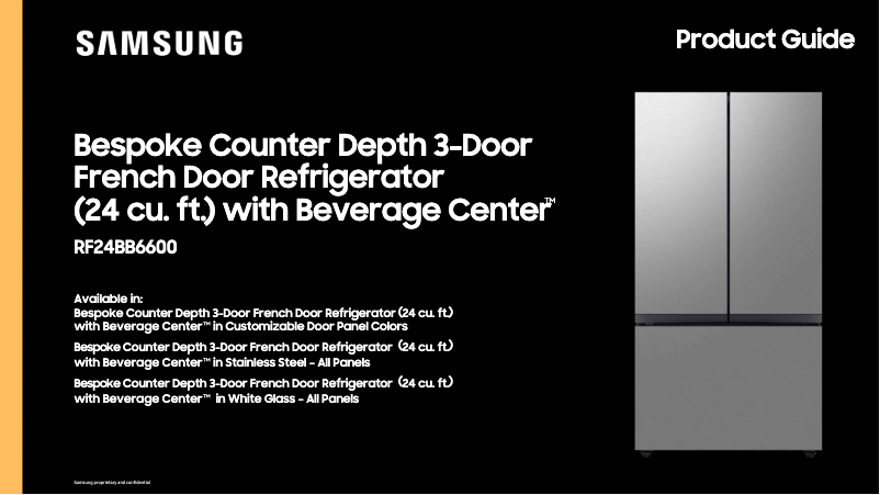 Image de la première page du manuel de l'appareil RF24BB6600QL