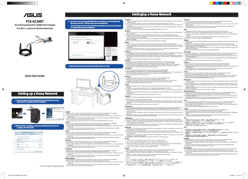 Page 1 de la notice Manuel utilisateur Asus PCE-AC58BT