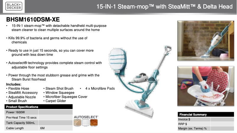 Image de la première page du manuel de l'appareil BHSM1610DSM