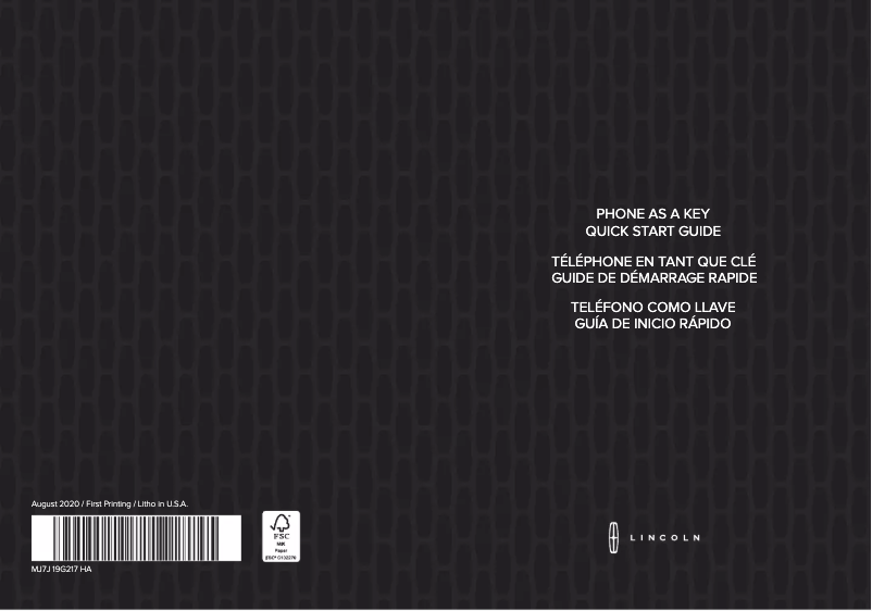 Page n°1 - Guide de démarrage rapide Lincoln Aviator (2021)