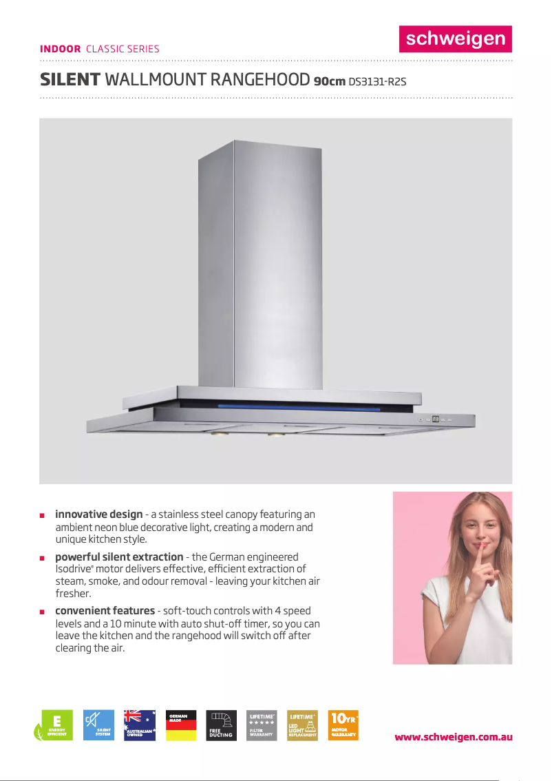 Página 1 del manual Ficha técnica Schweigen DS3131-R2S