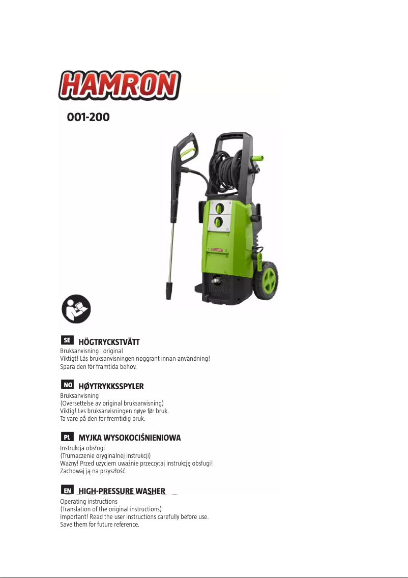 Page n°1 - Manuel utilisateur Hamron 001-200