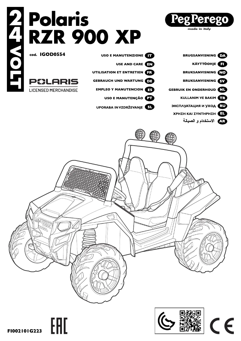 Image de la première page du manuel de l'appareil Polaris RZR 900 XP