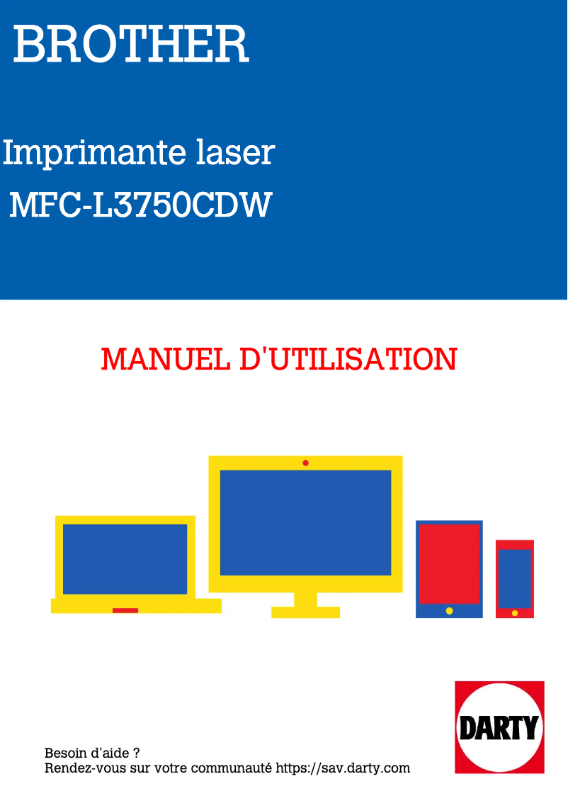 Image de la première page du manuel de l'appareil DCP-L3550CDW