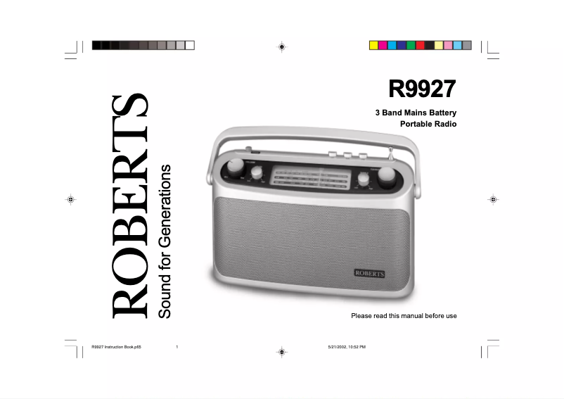 Page n°1 - Manuel utilisateur Roberts Classic 927