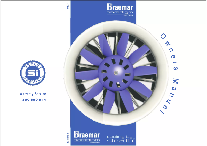 Page 1 de la notice Manuel utilisateur Braemar Paradigm LCQ 350