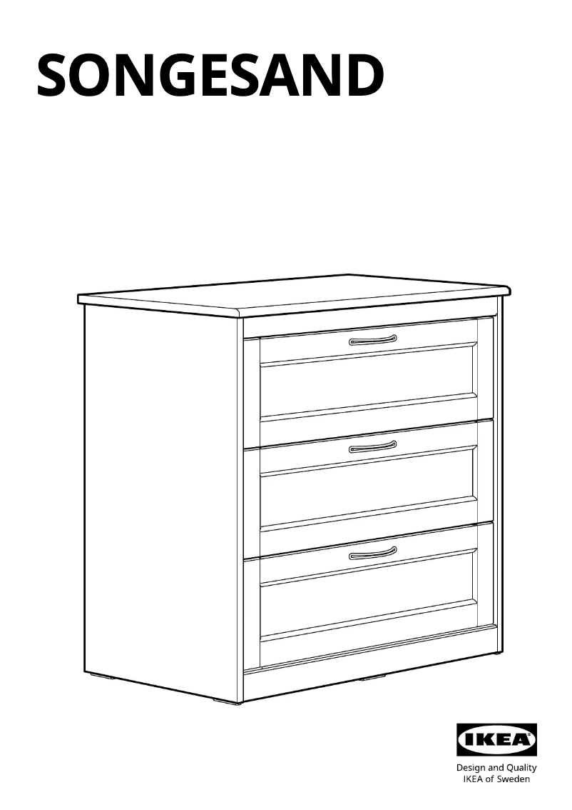 Page 1 de la notice Manuel utilisateur Ikea SONGESAND 605.758.01