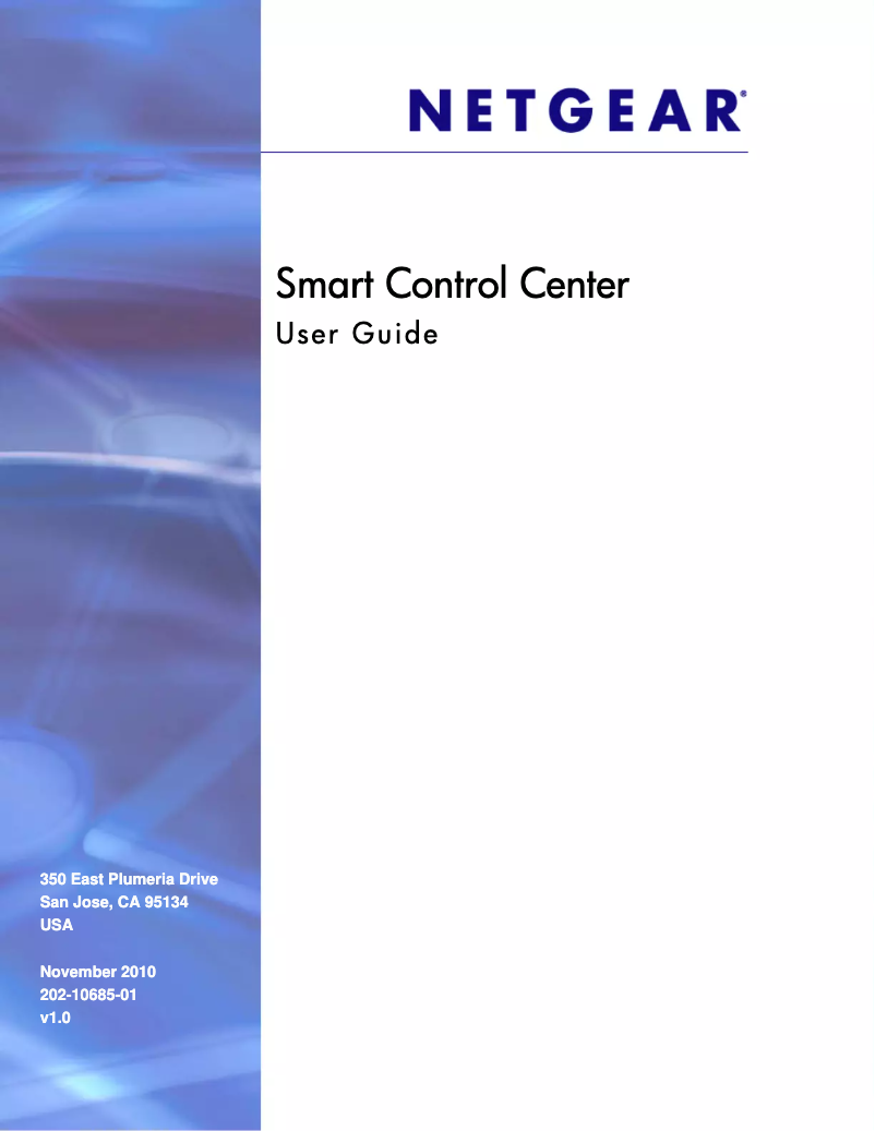 Page 1 de la notice Manuel utilisateur Netgear Smart Control Center