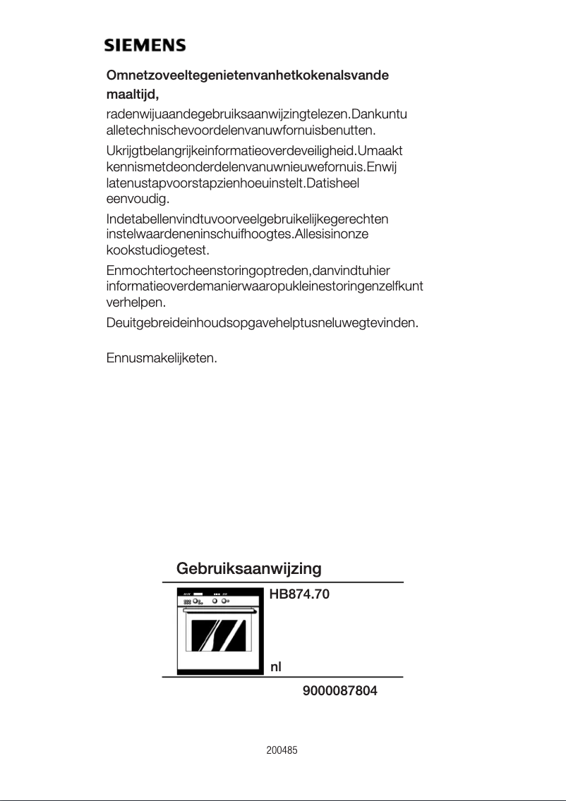 Image de la première page du manuel de l'appareil HB874570