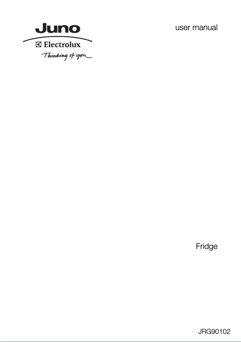 Page 1 de la notice Manuel utilisateur Juno Electrolux JRG90102