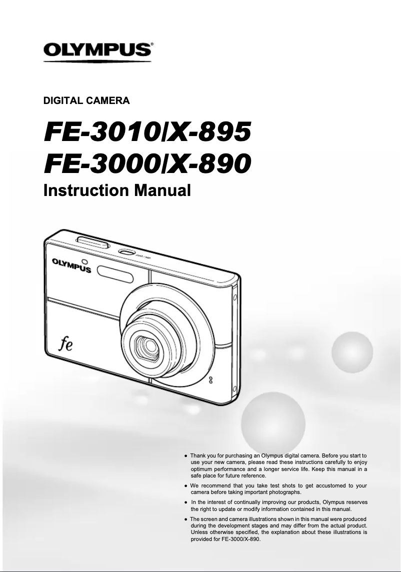Imagen de la primera página del manual del dispositivo FE-3000