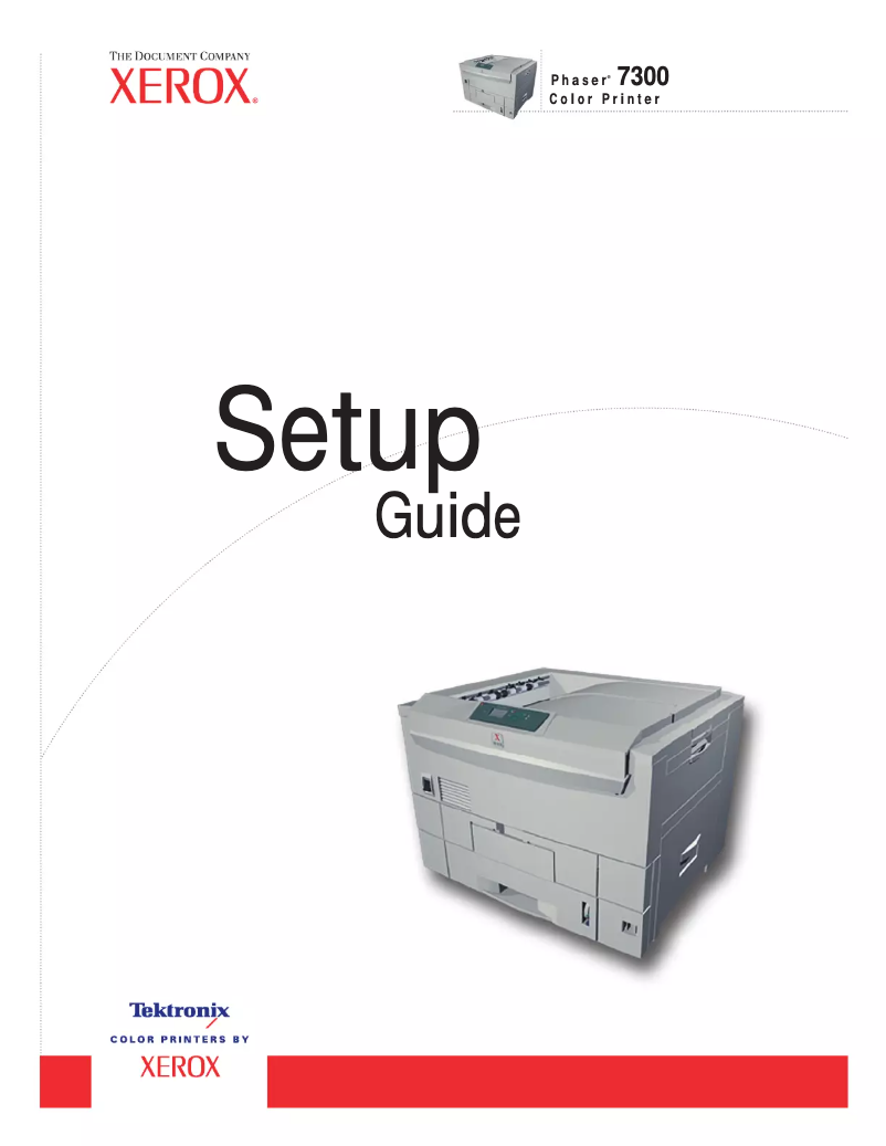 Page 1 de la notice Guide d'installation Xerox Phaser 7300