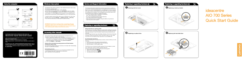 Image de la première page du manuel de l'appareil IdeaCentre AIO 700