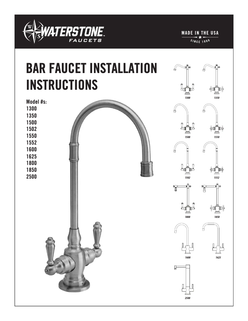 Page 1 de la notice Manuel utilisateur Waterstone 1502