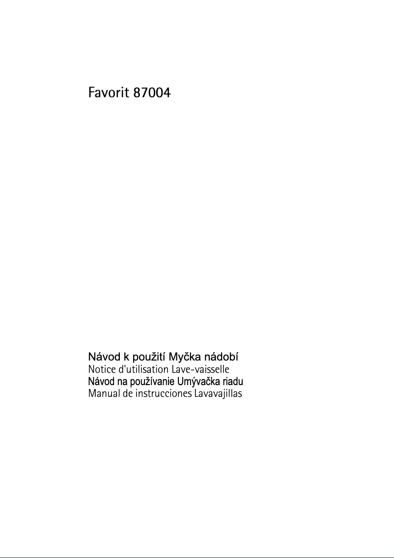 Page 1 de la notice Manuel utilisateur AEG F-87004-p