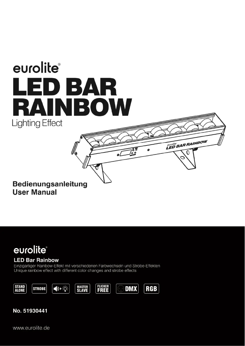 Página 1 del manual Manual de usuario Eurolite LED Bar Rainbow