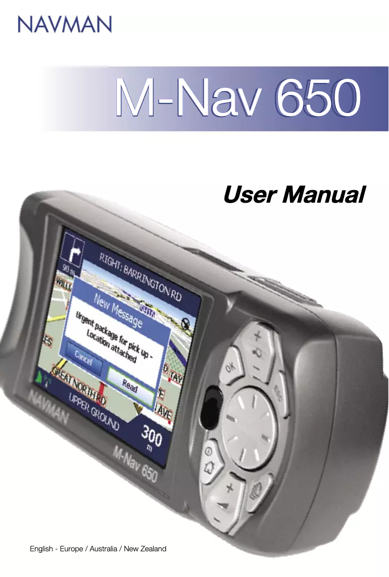 Image de la première page du manuel de l'appareil M-Nav 650