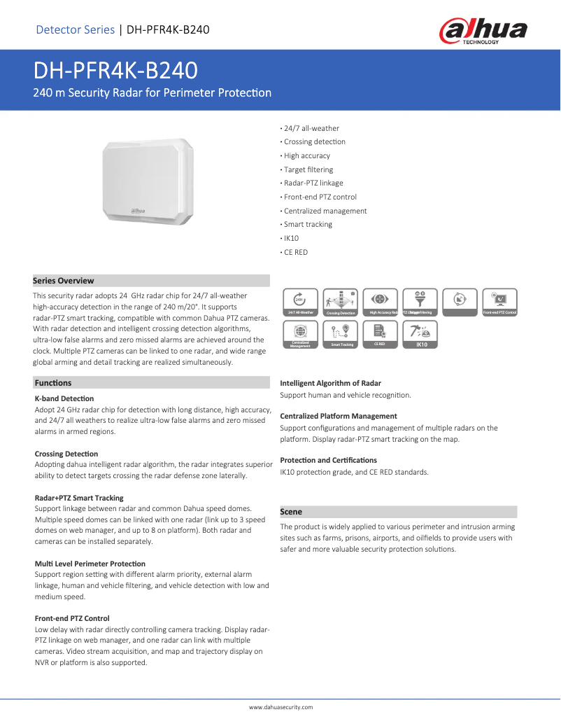 First page image of the manual for PFR4K-B240