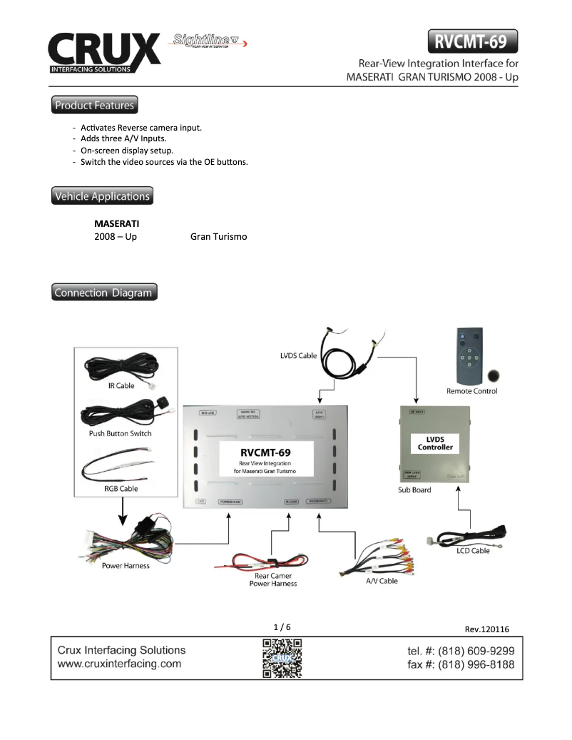 Image de la première page du manuel de l'appareil RVCMT-69