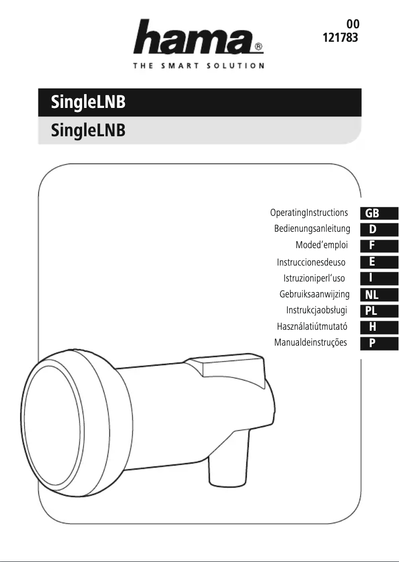Page 1 de la notice Manuel utilisateur Hama 00121783