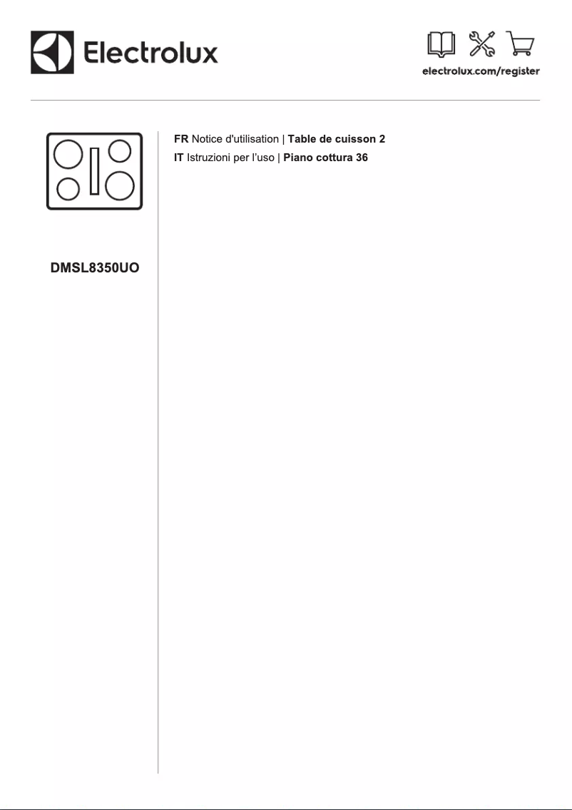 Page 1 de la notice Manuel utilisateur Electrolux DMSL8350UO