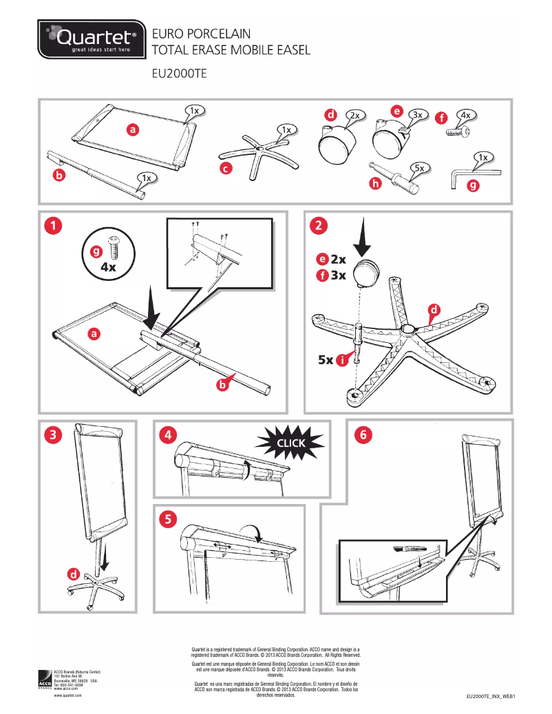 Page 1 de la notice Manuel utilisateur Quartet EU2000TE