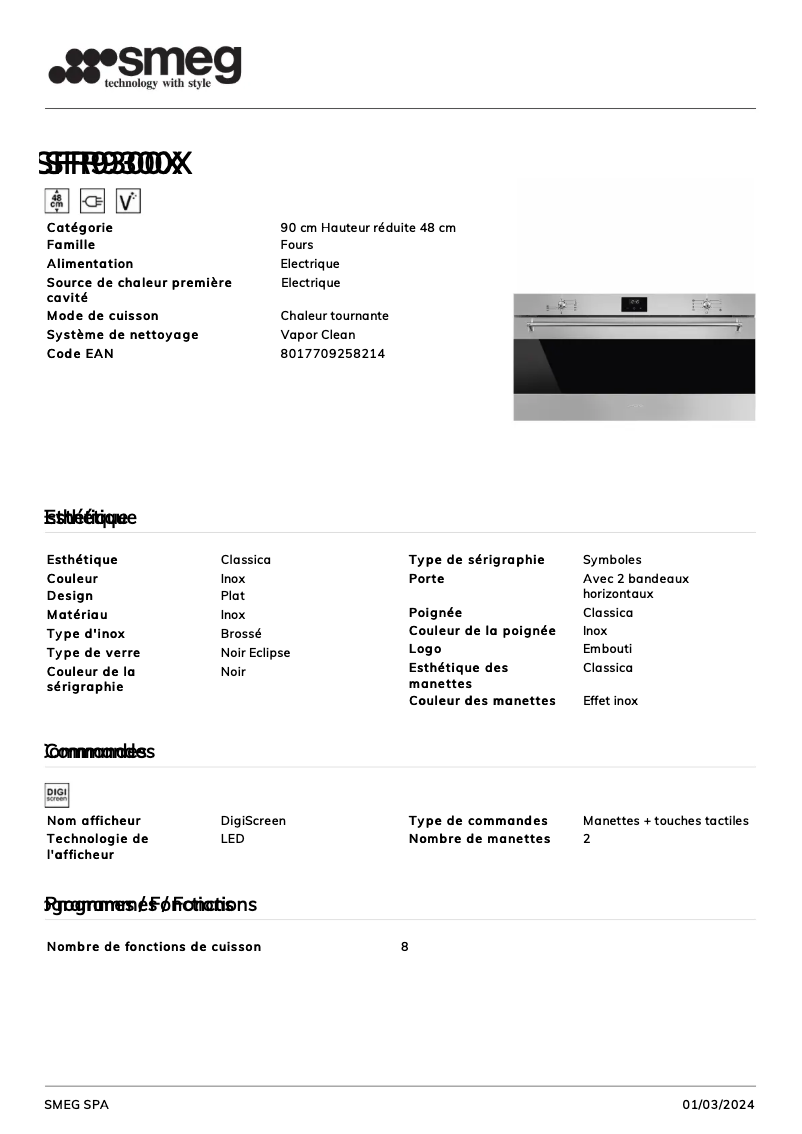 Image de la première page du manuel de l'appareil SFR9300X