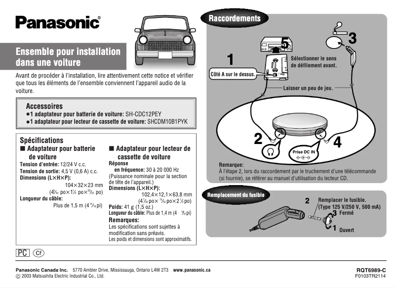 Imagen de la primera página del manual del dispositivo CarKit