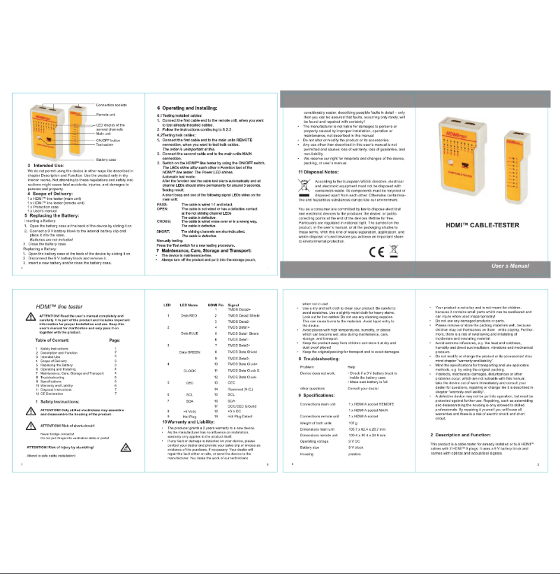 Imagen de la primera página del manual del dispositivo PHCT85