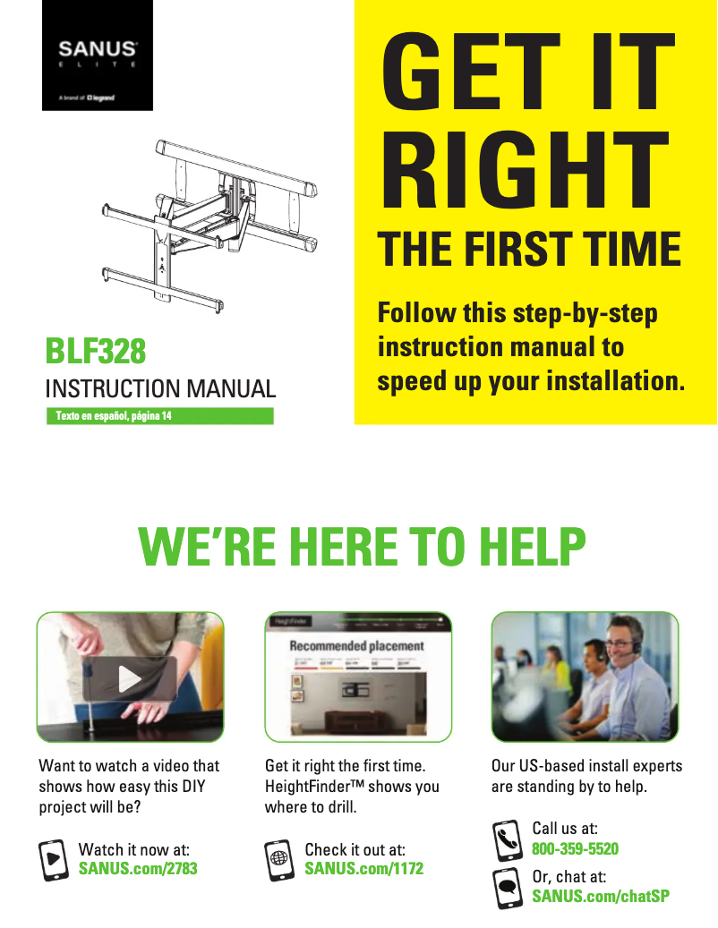 Image de la première page du manuel de l'appareil BLF328