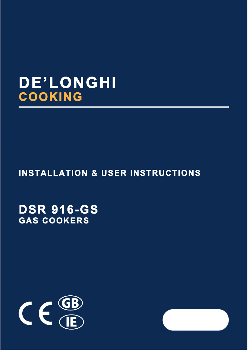 Page 1 de la notice Manuel utilisateur DeLonghi DSR 916 GS