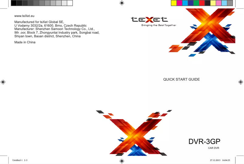 Page n°1 - Manuel utilisateur Texet DVR-3GP