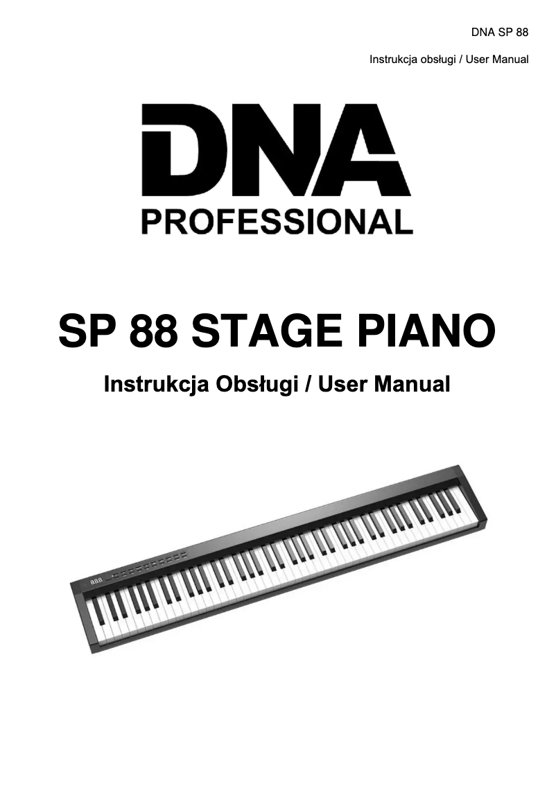 Page 1 de la notice Manuel utilisateur DNA SP 88