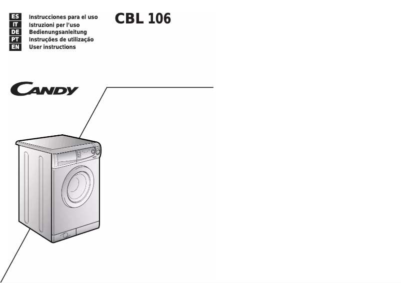 Page n°1 - Manuel utilisateur Candy LB CBL106 ES