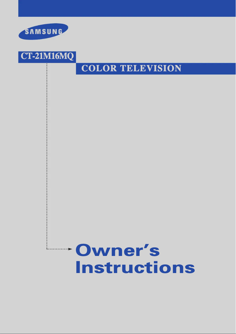 Page 1 de la notice Manuel utilisateur Samsung CL-21A11MQ