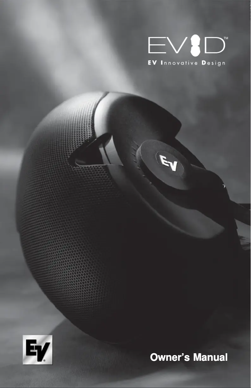Image de la première page du manuel de l'appareil EVID 6.2